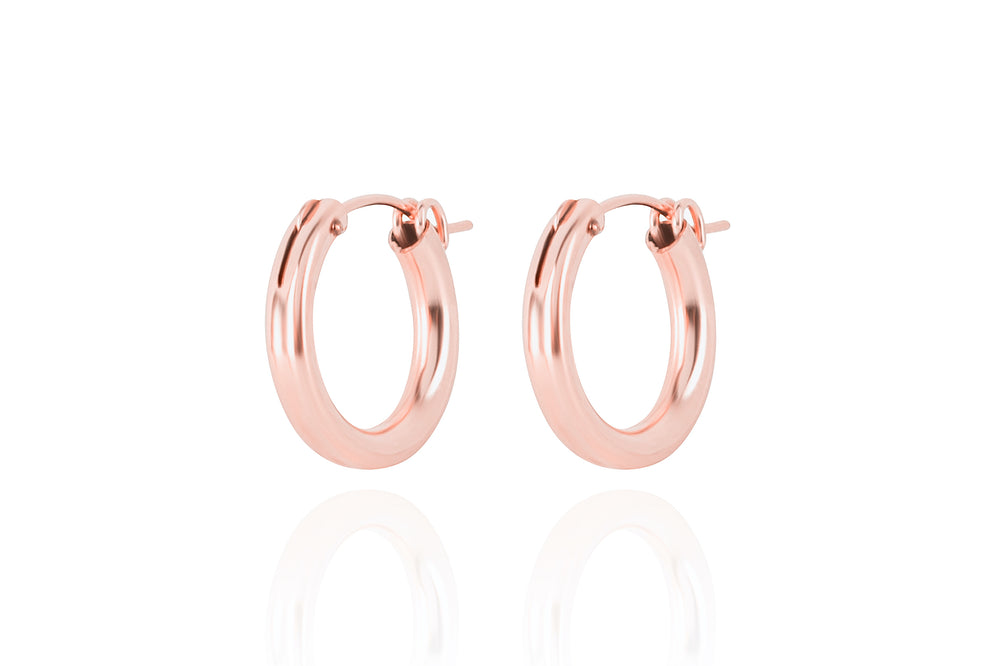 The SMALL CLASSY HOOPS - Moderne Creole in verschiedenen Grössen - 14k Roségold filled