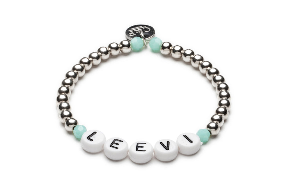 Kinder Namensarmband • LEEVI • Silber - CLASSYANDFABULOUS JEWELRY