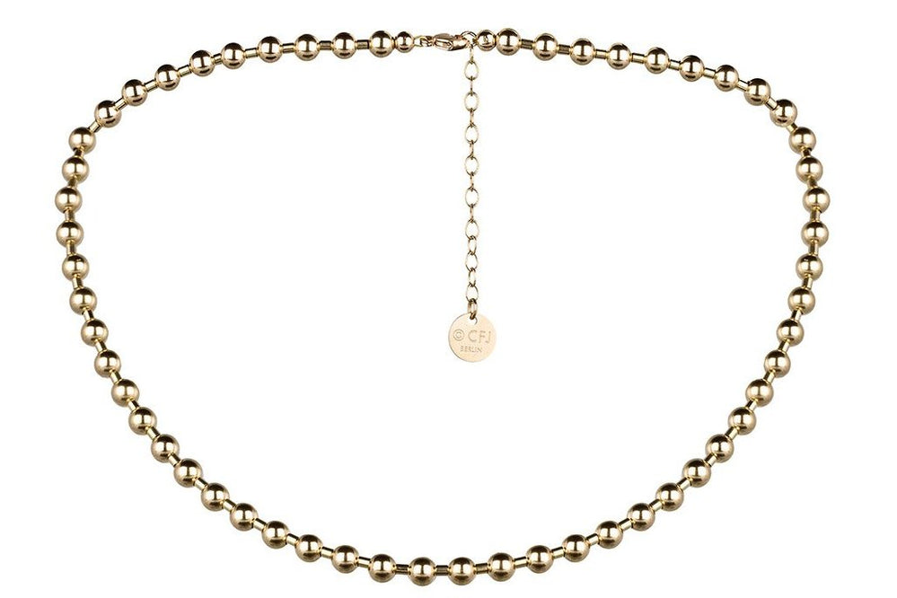 NYC Necklace - Moderne Kugelkette - 5mm - Gold - CLASSYANDFABULOUS JEWELRY