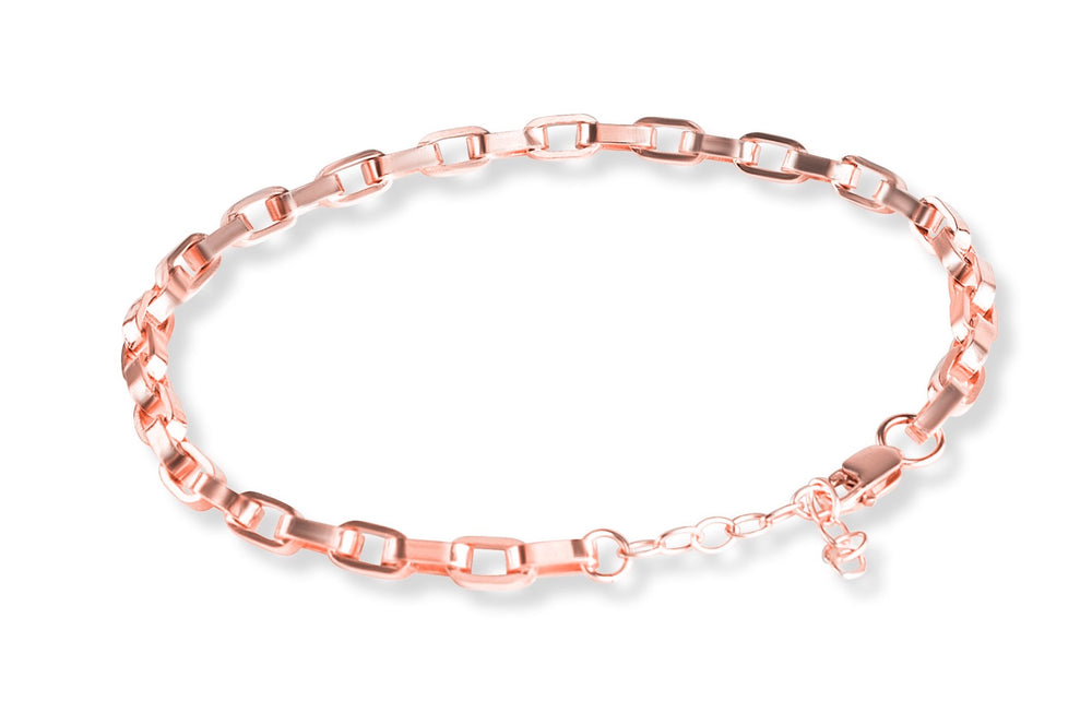EVELIN JUMBO FLAT Anklet - Fusskettchen - Roségold