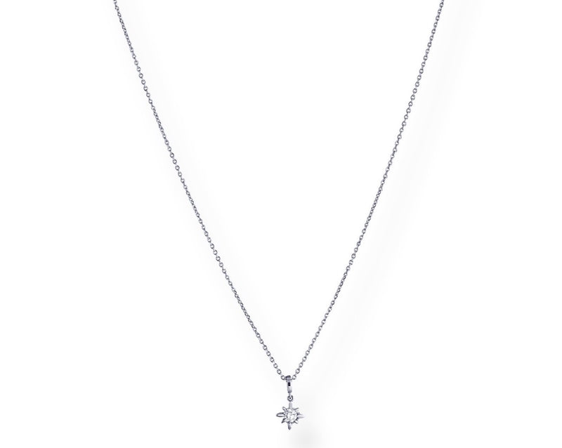 Diamond Marquise Chain - Kette mit  Anhänger aus Diamanten -  14k Weissgold