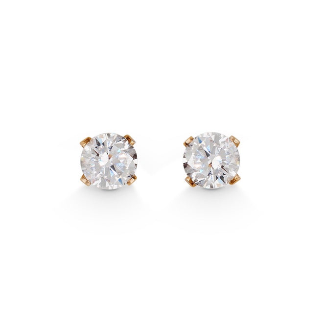 IVY Studs - Ohrstecker mit Zirkonia - versch. Grössen - Gold - CLASSYANDFABULOUS JEWELRY