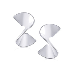 Sculptural Twist Earrings - Silber