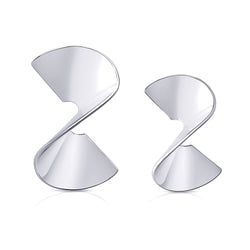 Sculptural Twist Earrings - Silber