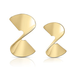 Sculptural Twist Earrings - Gold