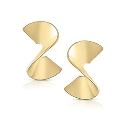Sculptural Twist Earrings - Gold