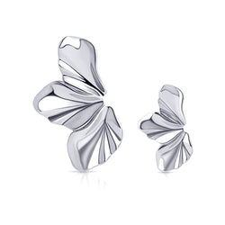 Sculptural Flow Earrings - Silber