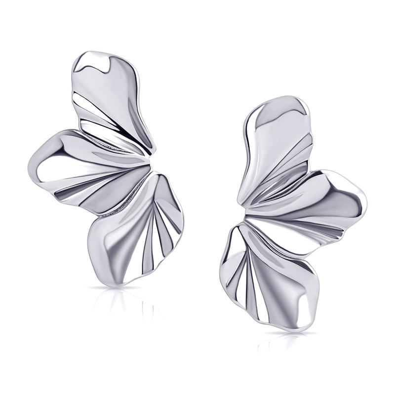 Sculptural Flow Earrings - Silber