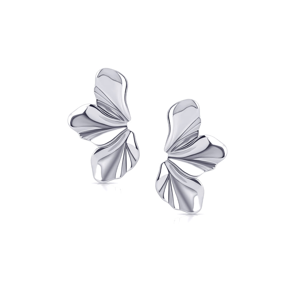 Sculptural Flow Earrings - Silber