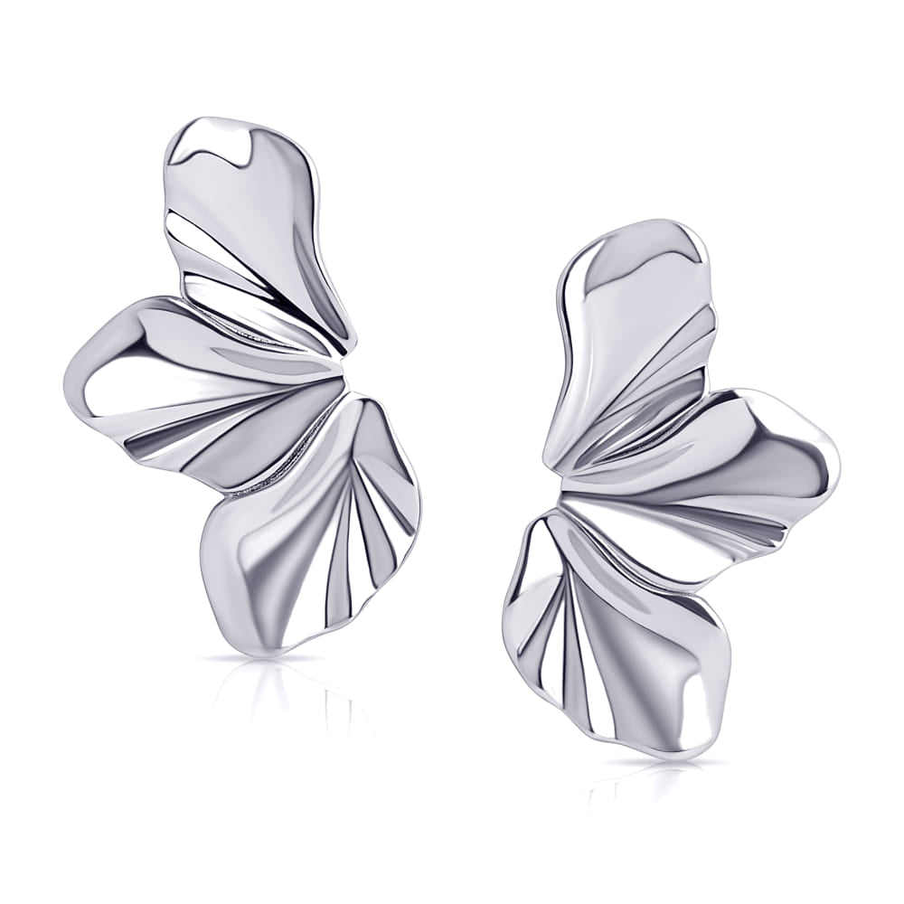 Sculptural Flow Earrings - Silber