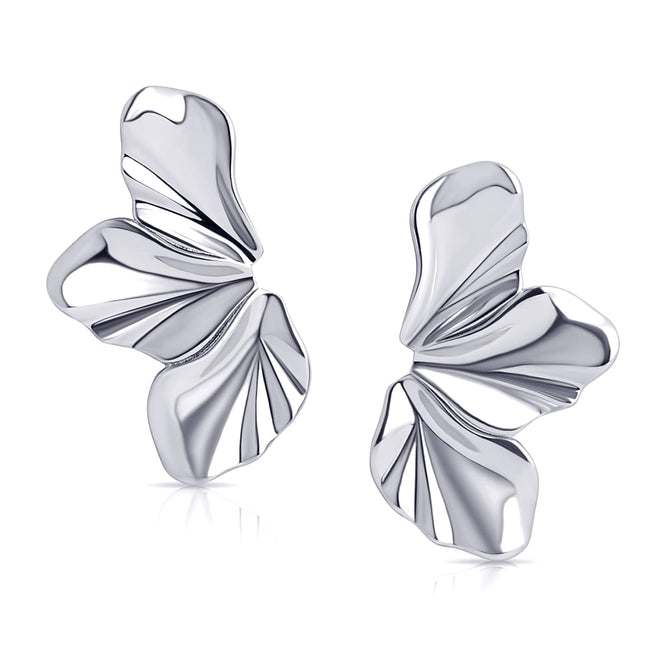 Sculptural Flow Earrings - Silber