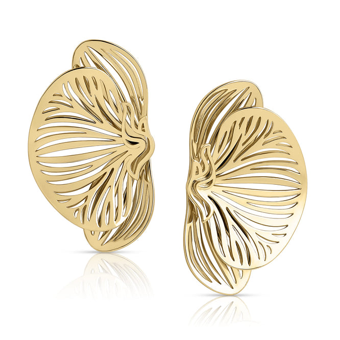Orchid Oversize Earrings - Gold