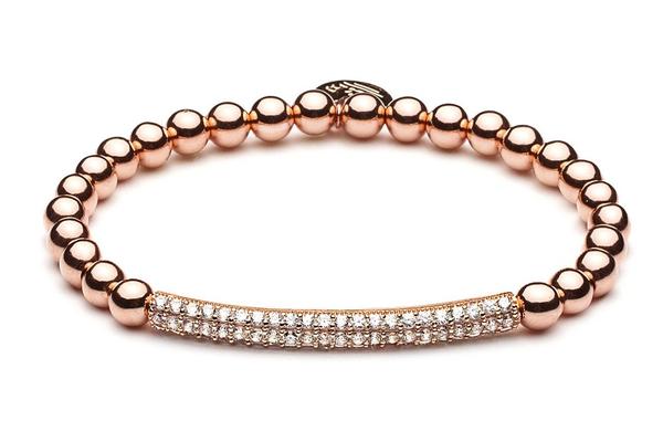 ALISA  - Limited Edition - Kugelarmband -Le Pavé Tube - 14k Gold/ Roségold filled
