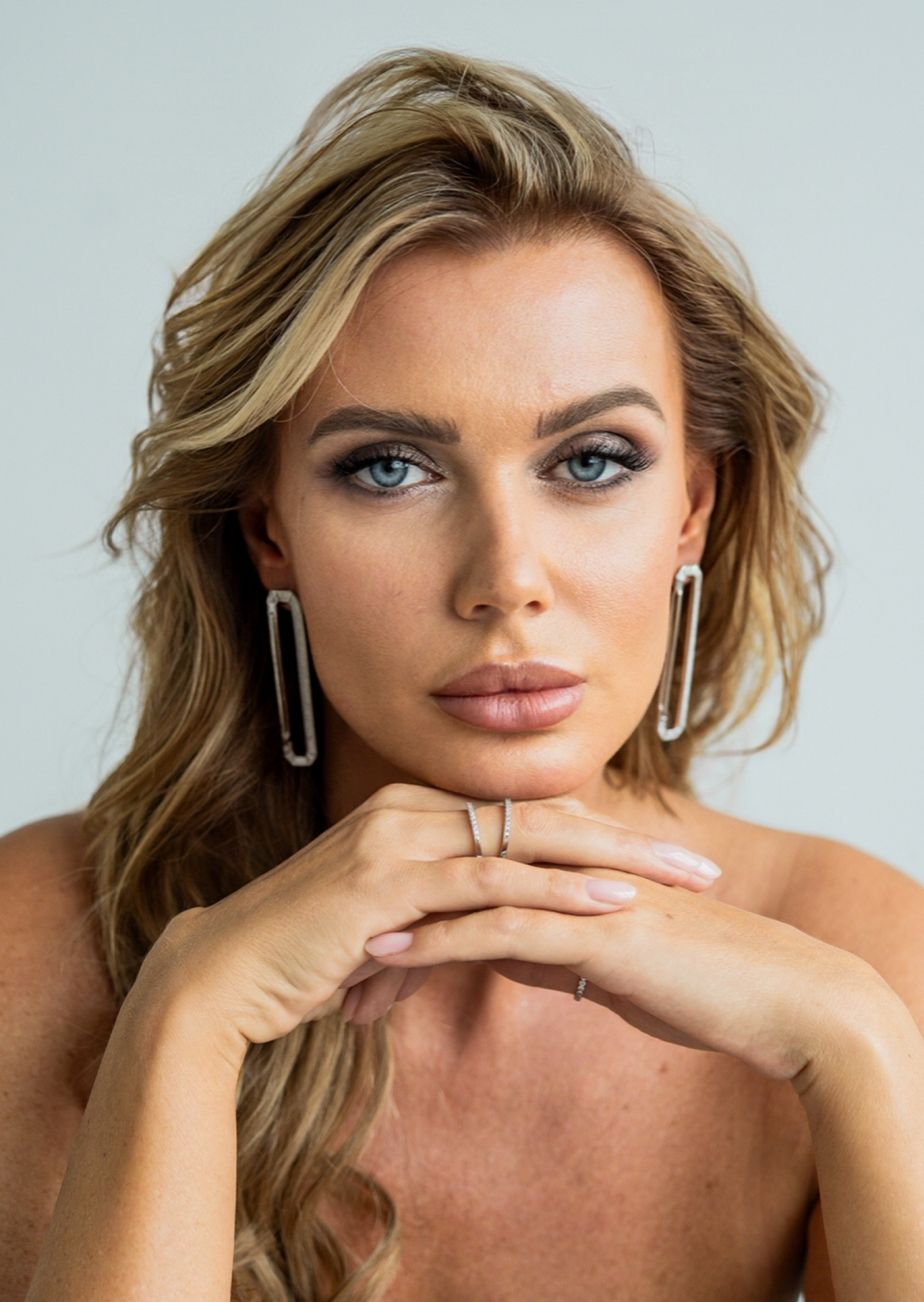 ARYA Sparkle Long Earrings - Silber