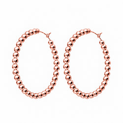 AURA Classic - Creolen mit Kugeln - Gold / Roségold