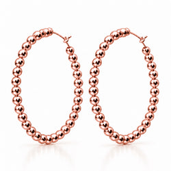 AURA Classic - Creolen mit Kugeln - Gold / Roségold