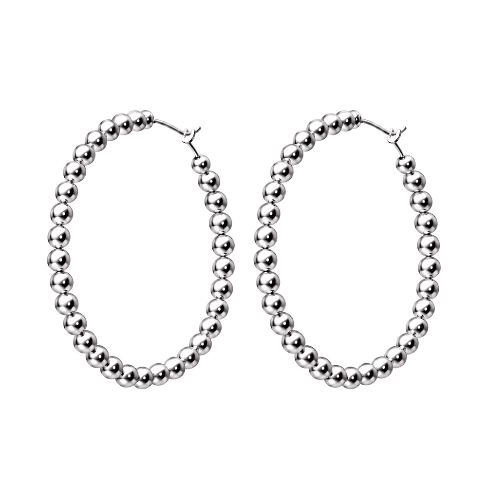 AURA Classic - Creole mit Kugeln - 925 Silber