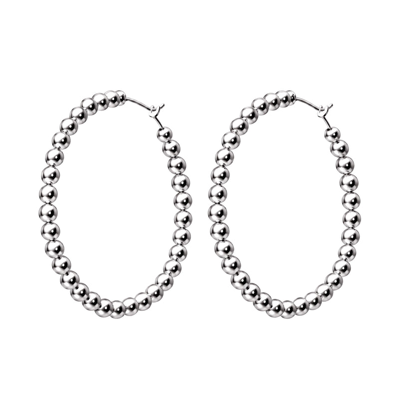 AURA Classic - Creole mit Kugeln - 925 Silber