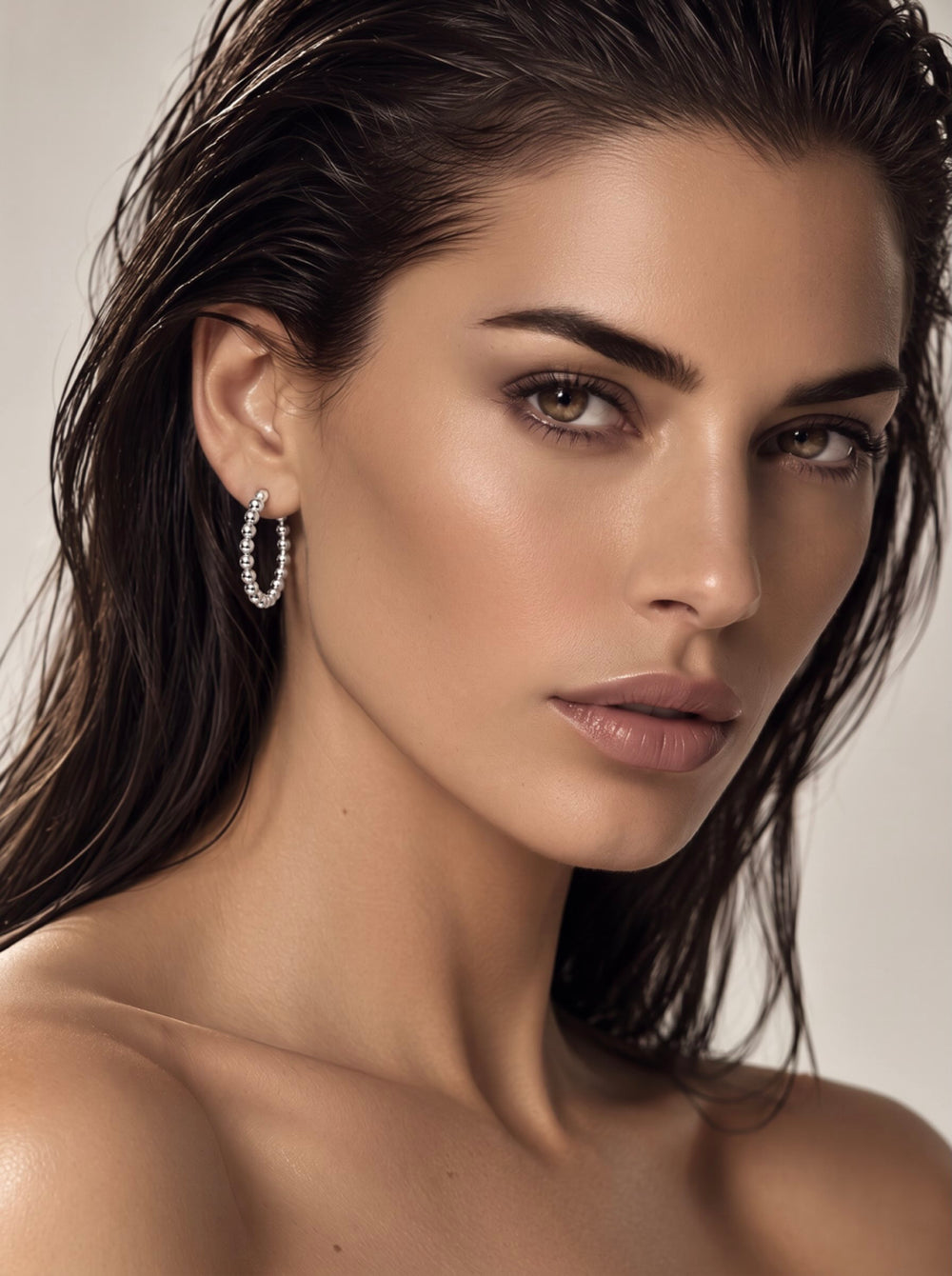 AURA Classic - Creole mit Kugeln - 925 Silber