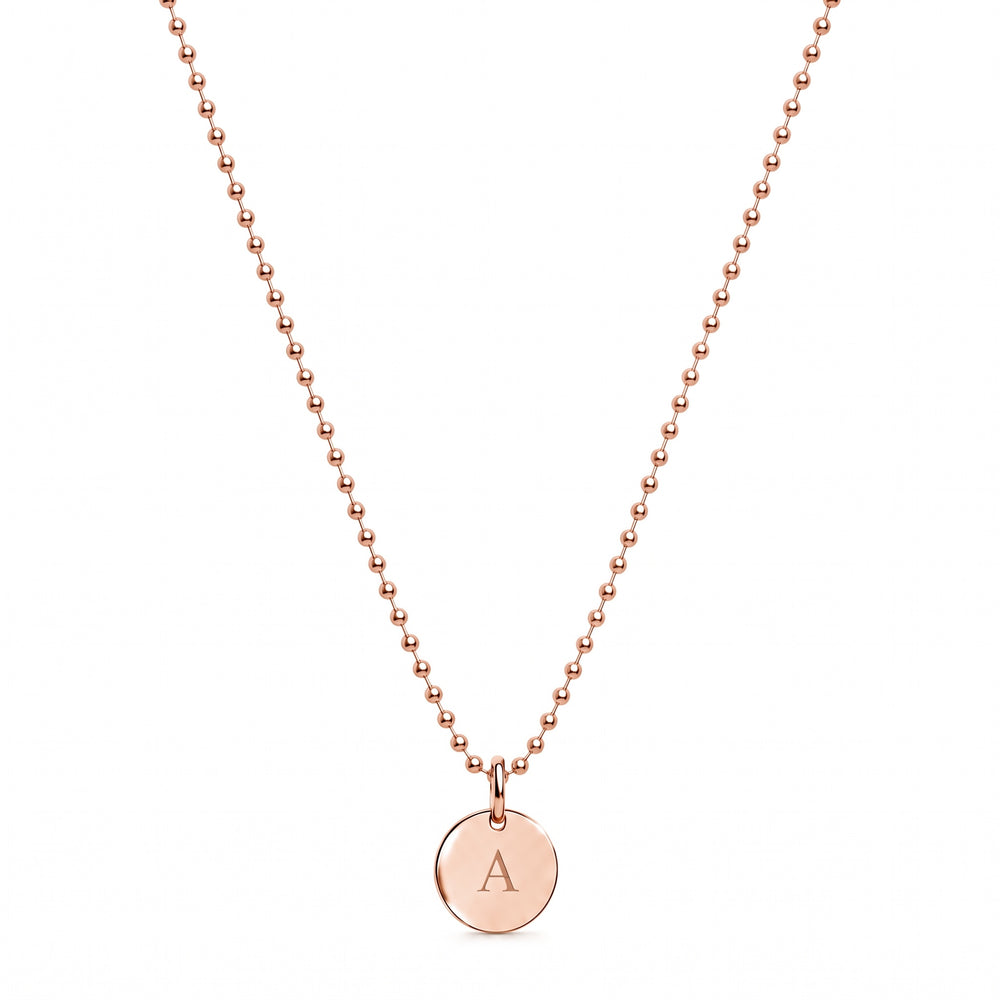 LOVE TAG CHAIN – Ball – 10mm – Roségold | Personalisierbar mit Gravur