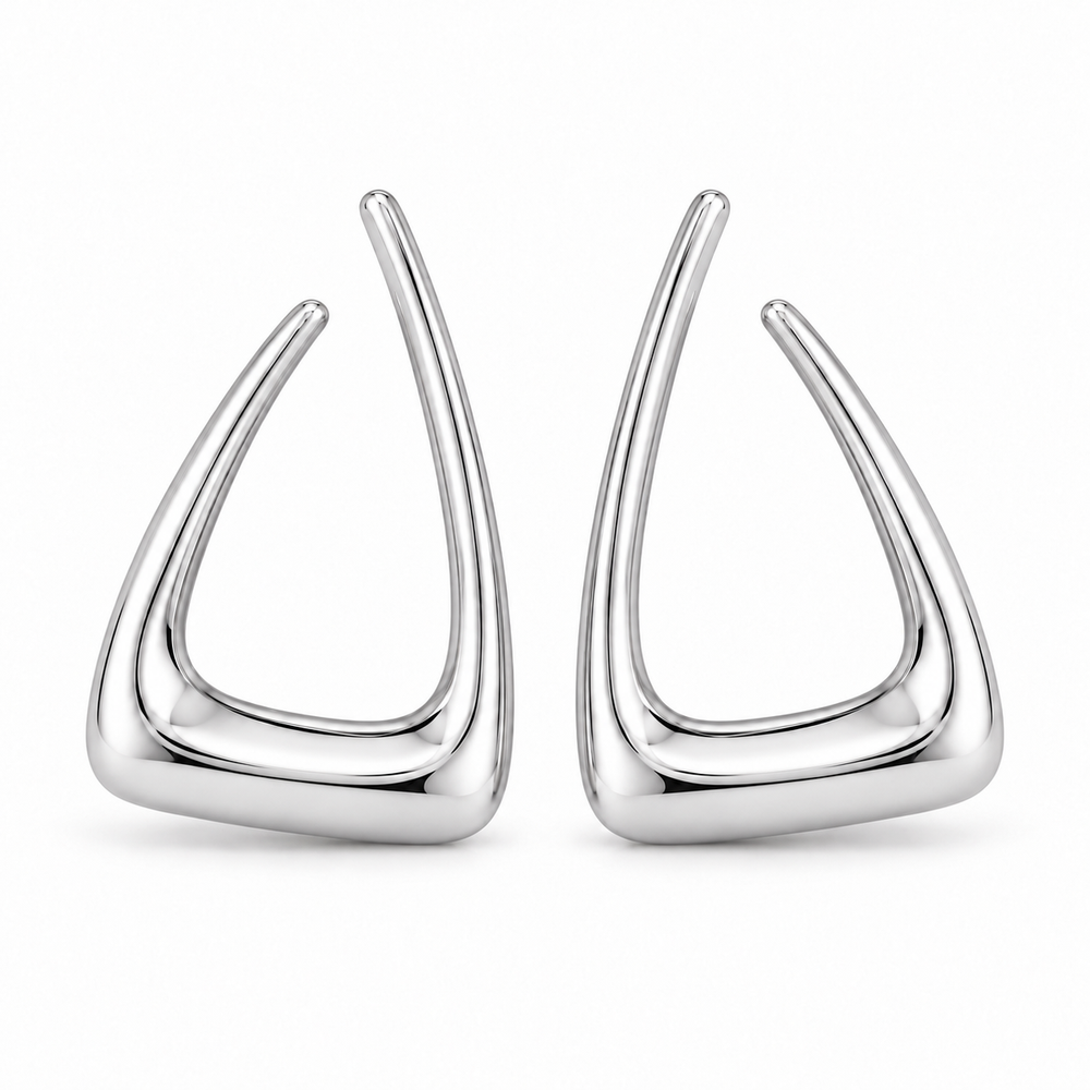 V Motions Earrings - Silber