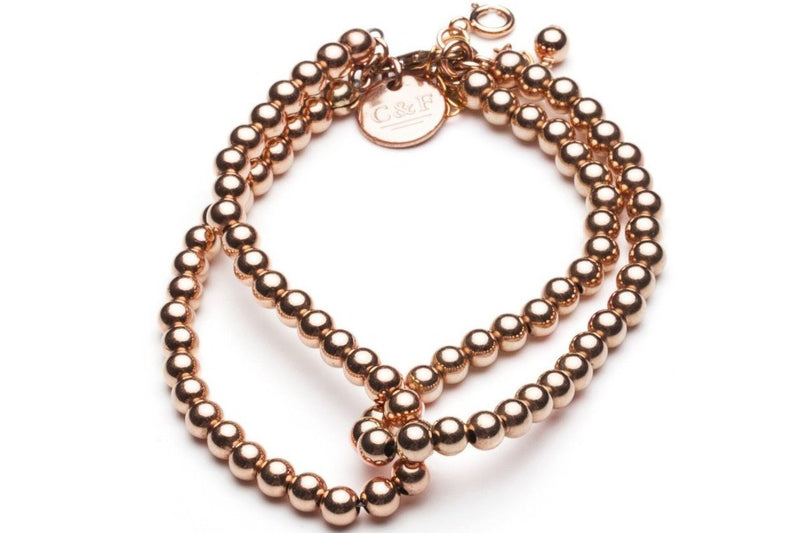 Kugelarmband - Loop it Twice - 14k Gold filled / 14k Roségold filled