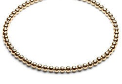 Beaded Necklace  - Kugelkette - 7mm -  Gold