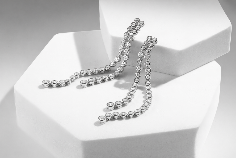 Lumière Longue Earrings - Silber - CLASSYANDFABULOUS Jewelry