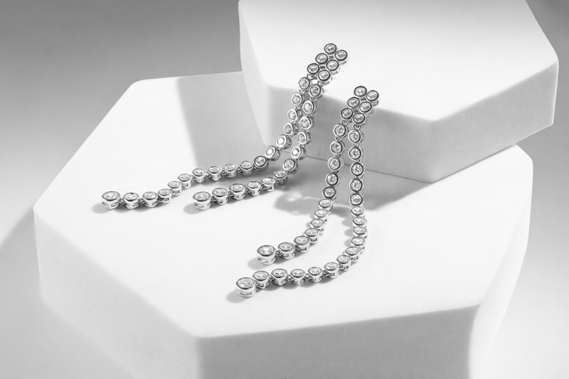 Lumière Longue Earrings - Silber - CLASSYANDFABULOUS Jewelry