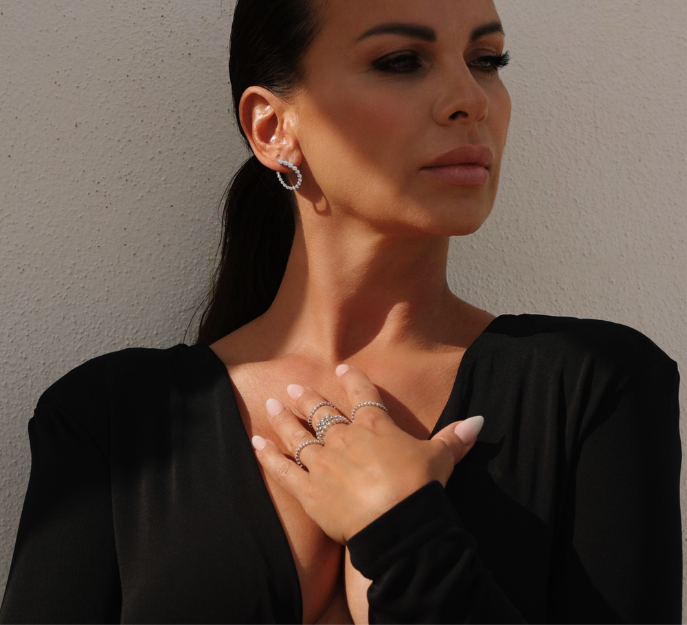 OSEANA Ouvert Earrings - Silber
