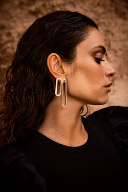 ARYA Long Earrings - Silber