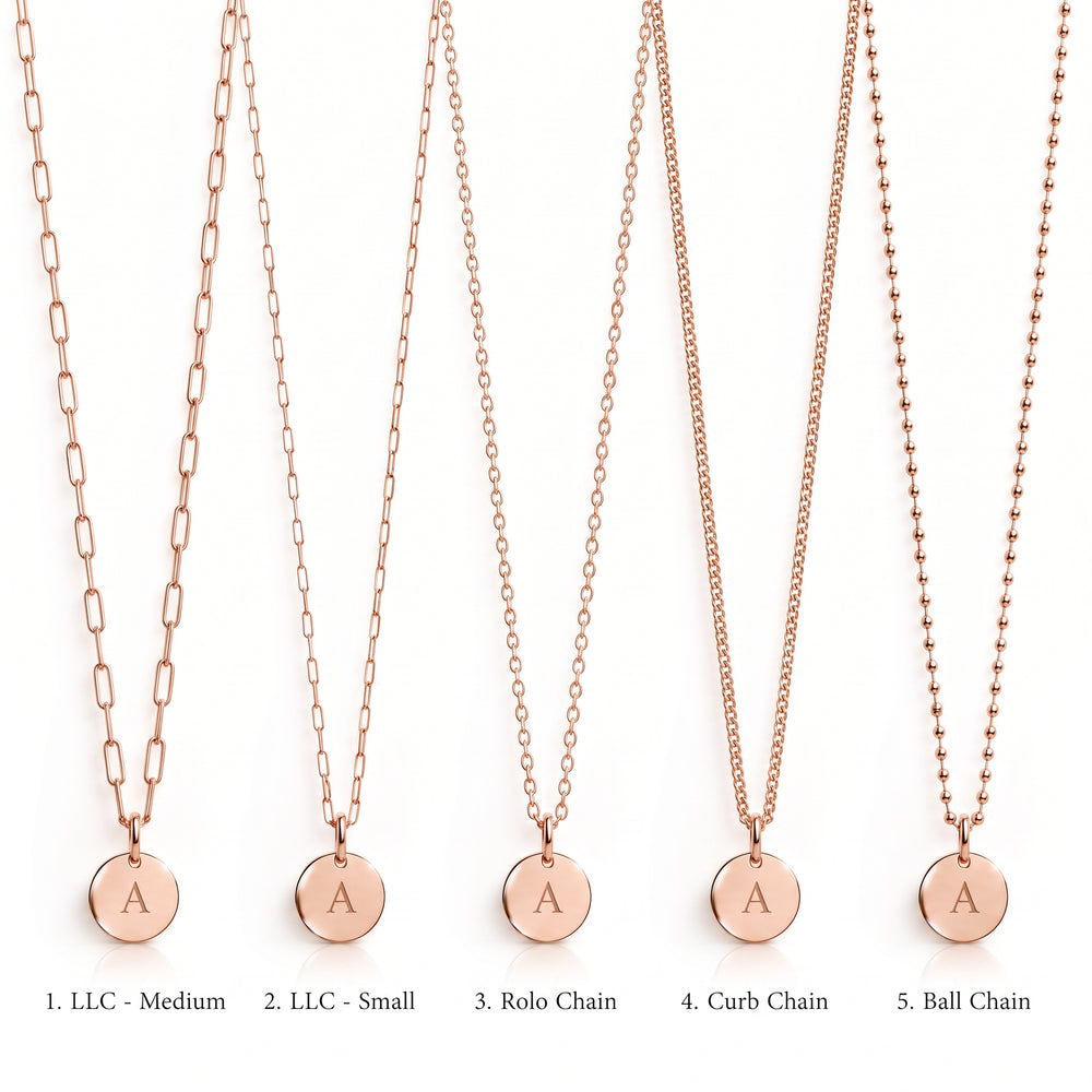 LOVE TAG CHAIN – Rolo – 10mm – Roségold | Personalisierbar mit Gravur