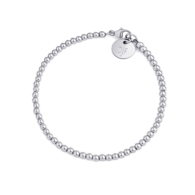 Kugelarmband 3mm -  925 Silber / 925 Silber Rhodium