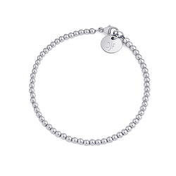 Kugelarmband 3mm -  925 Silber / 925 Silber Rhodium