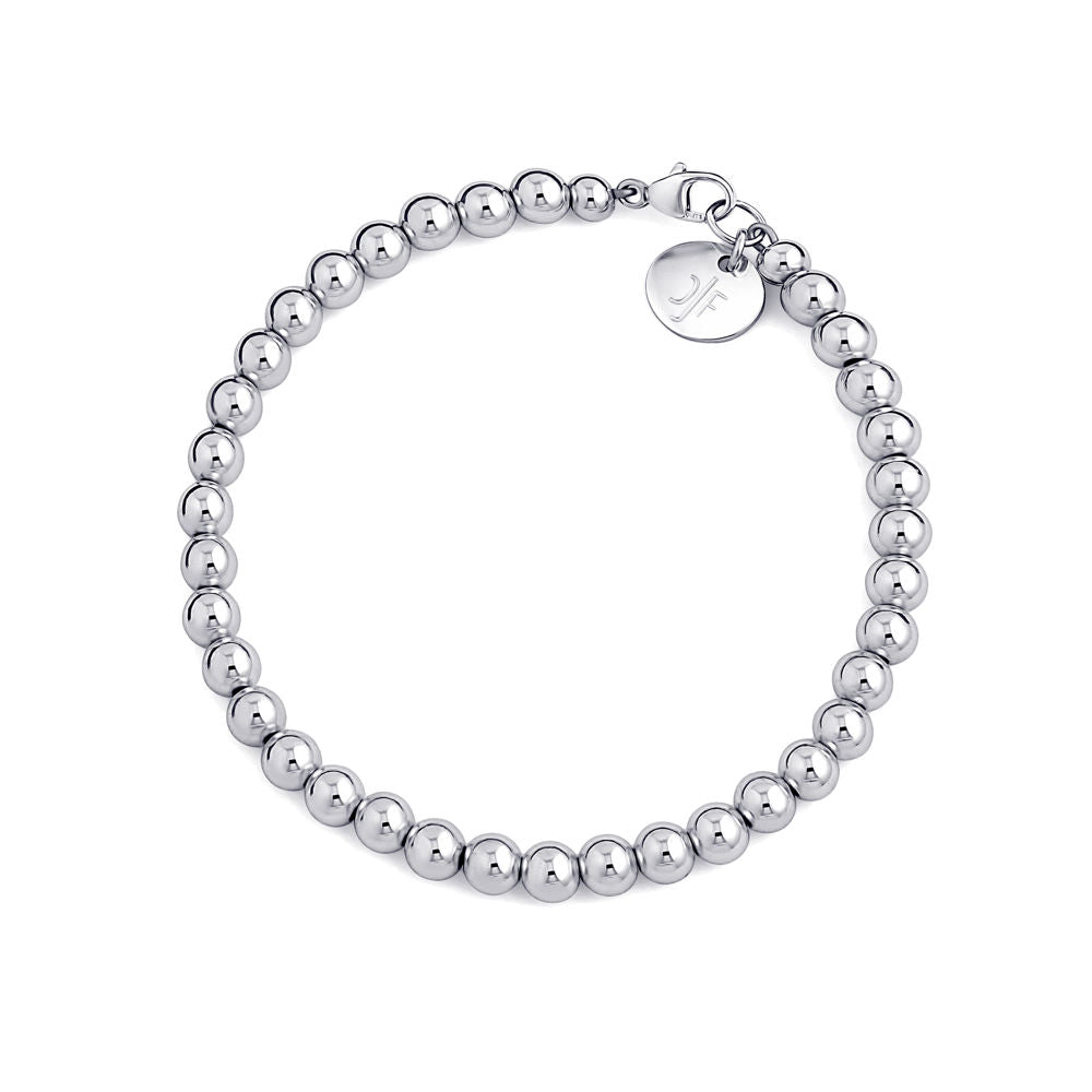 Kugelarmband 5mm - 925 Silber /925 Rhodium Silber