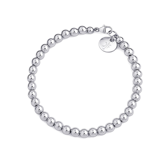 Kugelarmband 5mm - 925 Silber /925 Rhodium Silber