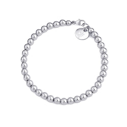 Kugelarmband 5mm - 925 Silber /925 Rhodium Silber