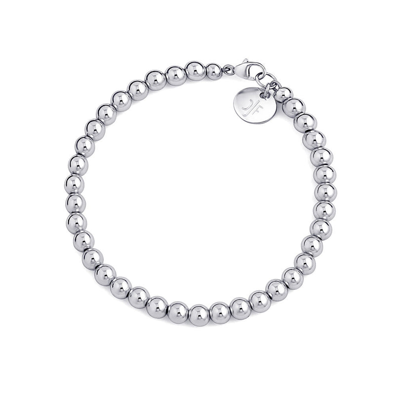 Kugelarmband 5mm - 925 Silber /925 Rhodium Silber