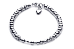 Kugelarmband/ Namensarmband • The MORSE CODE LUXURY • Couple • Silber