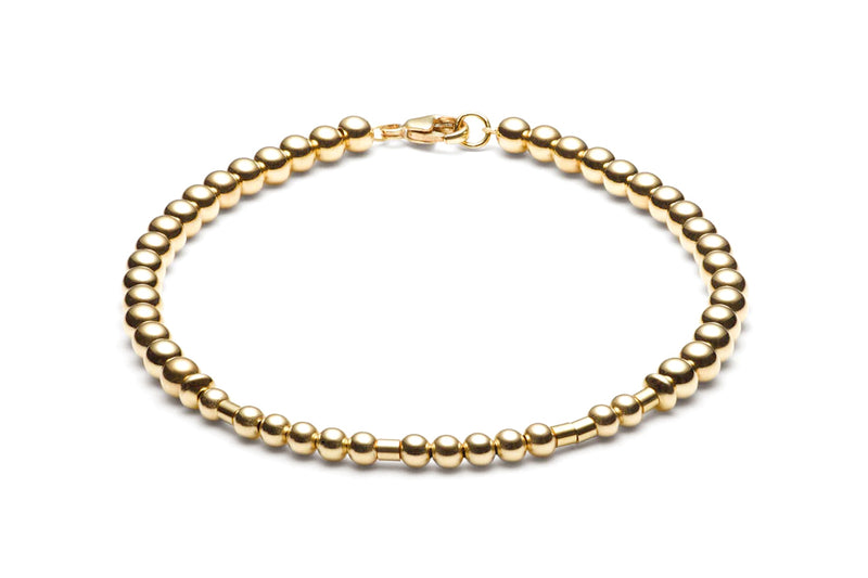 Kugelarmband/ Namensarmband - Morsecode - 14k Gold / 14k Roségold filled