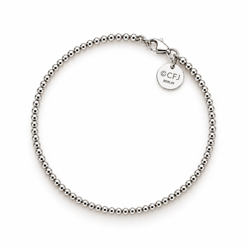 Kugelarmband 2.5mm - 925 Silber /925 Rhodium Silber
