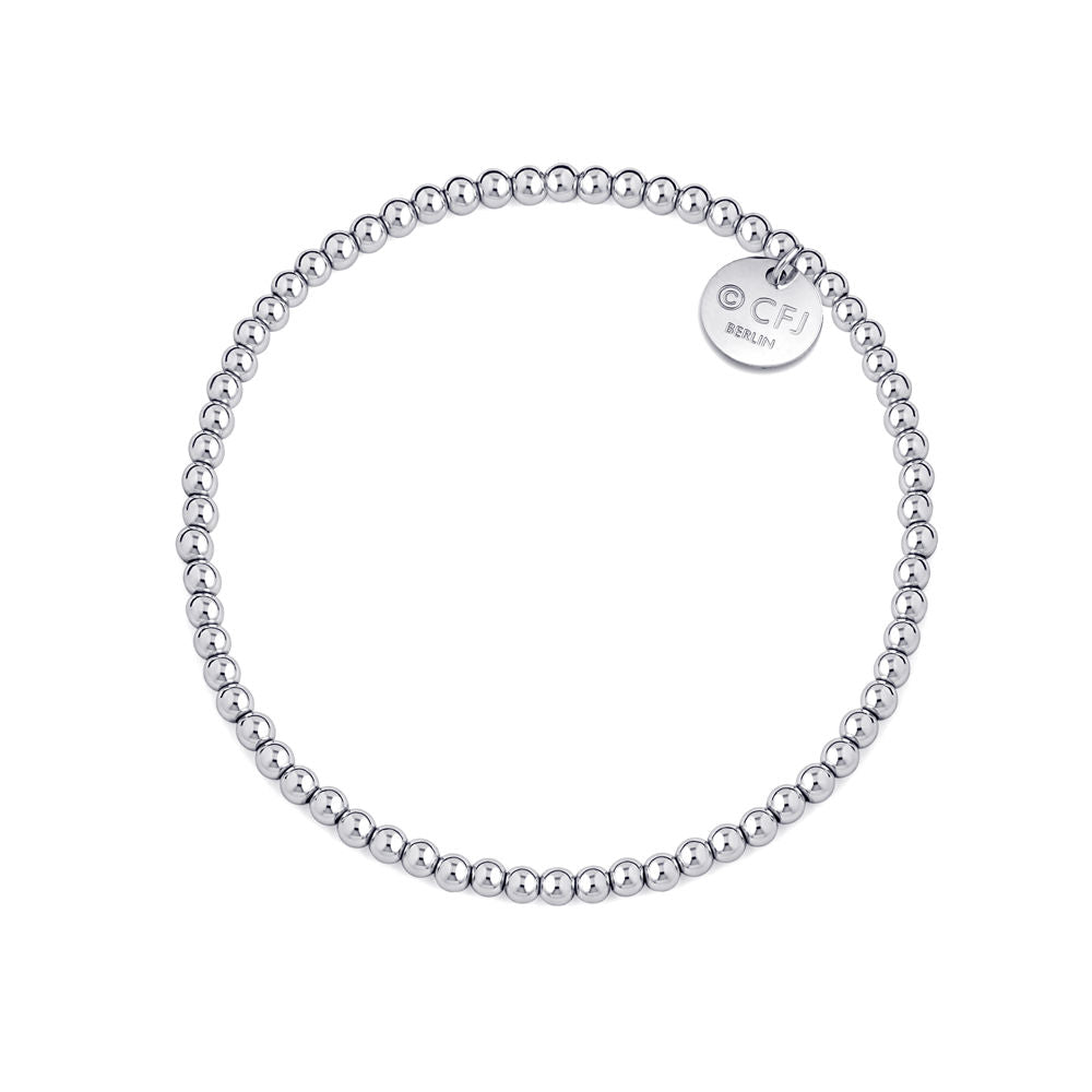 Kugelarmband 3mm -  925 Silber / 925 Silber Rhodium