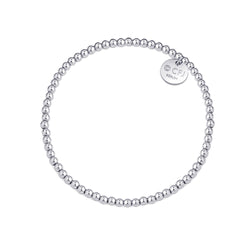 Kugelarmband 3mm -  925 Silber / 925 Silber Rhodium