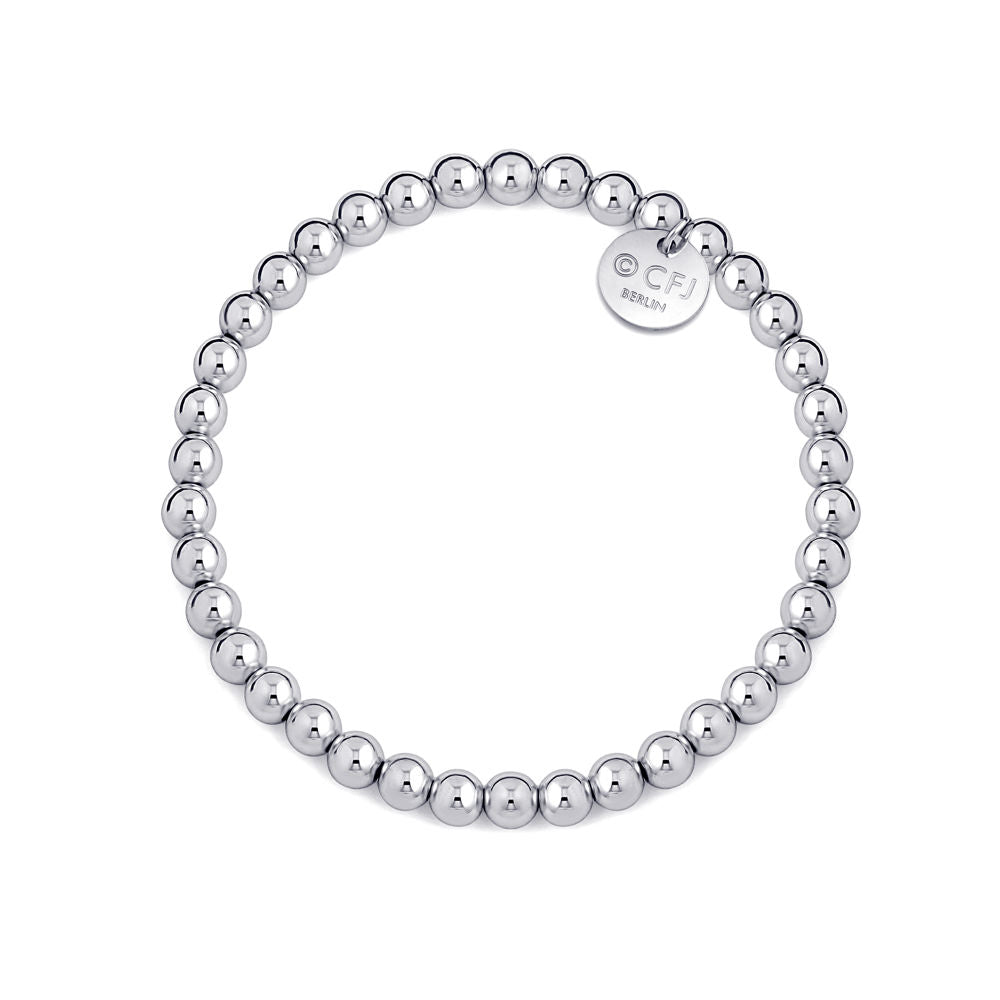 Kugelarmband 5mm - 925 Silber /925 Rhodium Silber