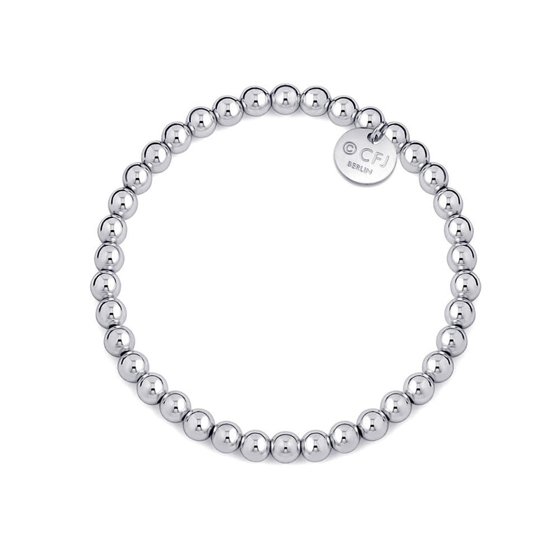 Kugelarmband 5mm - 925 Silber /925 Rhodium Silber