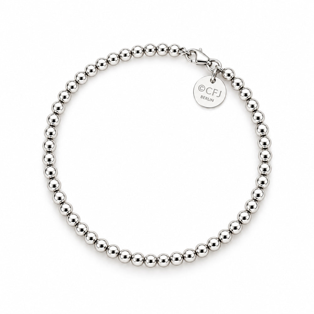 Kugelarmband 5mm - 14k / 18k Weissgold