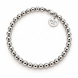 Kugelarmband 5mm - 925 Silber /925 Rhodium Silber