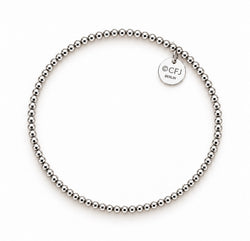 Kugelarmband 2.5mm - 925 Silber /925 Rhodium Silber