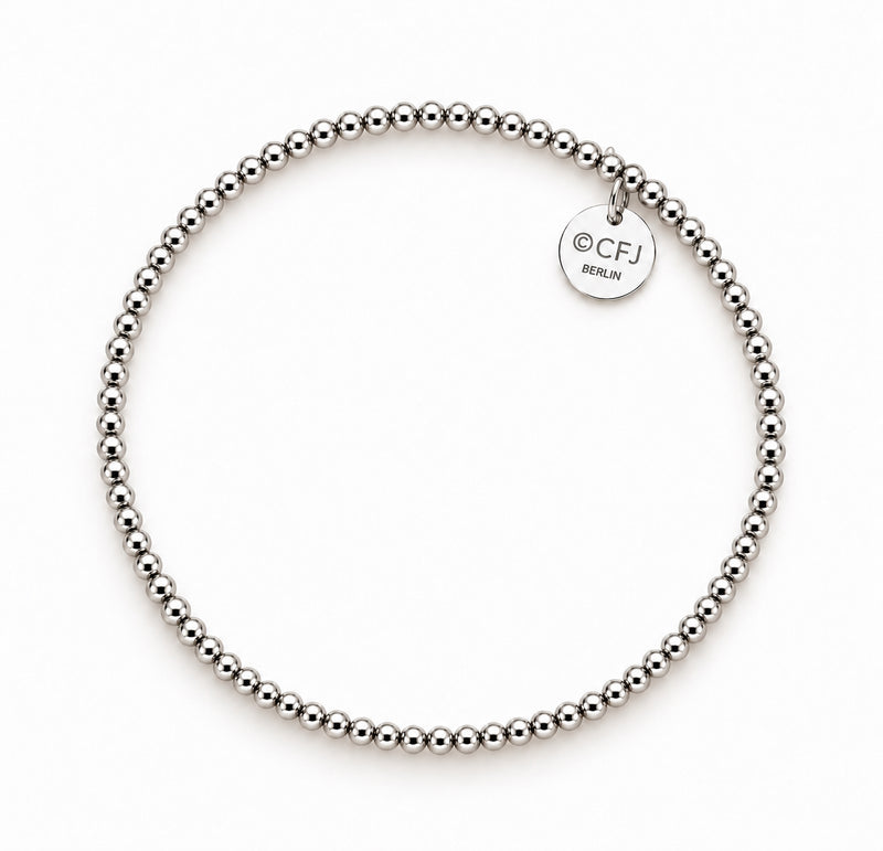 Kugelarmband 2.5mm - 925 Silber /925 Rhodium Silber
