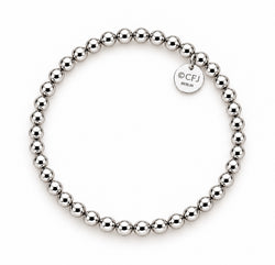 Kugelarmband 5mm - 925 Silber /925 Rhodium Silber